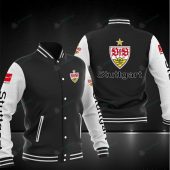 VfB Stuttgart Black White Baseball Jacket