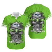 NFL Seattle Seahawks Green Skull Hawaiian Shirt