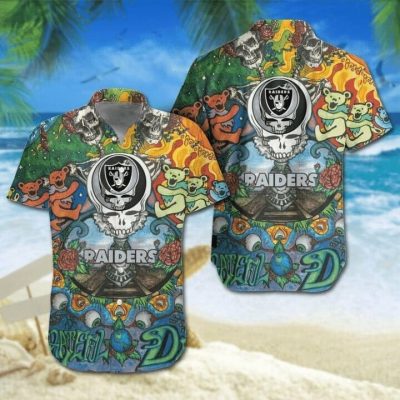 NFL Las Vegas Raiders Skull Hawaiian Shirt