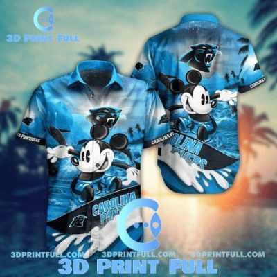 NFL Carolina Panthers Mickey Blue Hawaiian Shirt