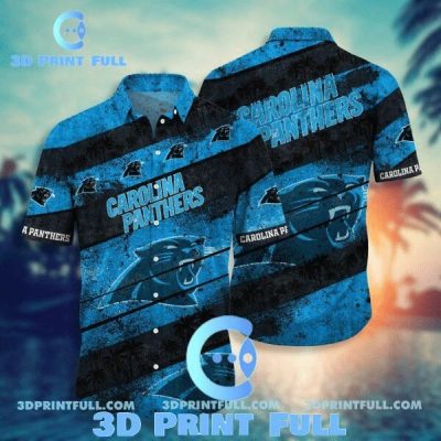NFL Carolina Panthers Blue Black Hawaiian Shirt