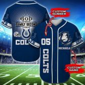 NFL Indianapolis Colts Custom Name Number Blue Baseball Jersey V2