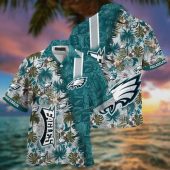 NFL Philadelphia Eagles Green Grey Hawaiian Shirt