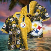 NFL Pittsburgh Steelers Golden Coconut Hawaiian Shirt V2