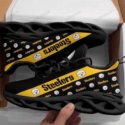 NFL Pittsburgh Steelers Black Golden Max Soul Shoes