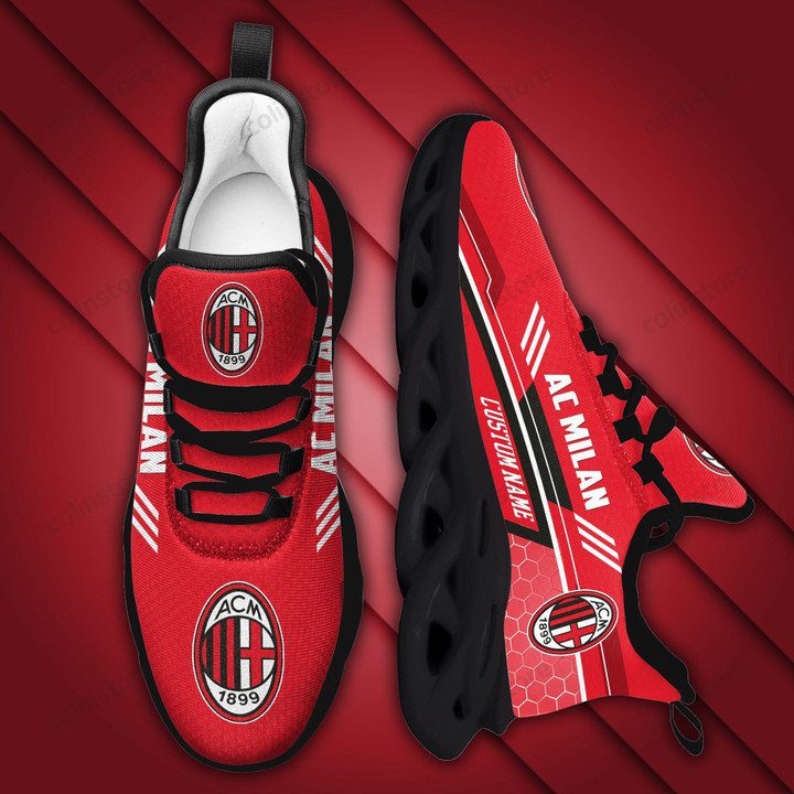 AC Milan Custom Name Red Max Soul Shoes AC Milan Custom Name Red Max Soul Shoes