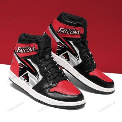 NFL Atlanta Falcons Red Black Air Jordan 1 High Sneakers