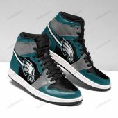 NFL Philadelphia Eagles Black Green Air Jordan 1 High Sneakers V2