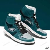 NFL Philadelphia Eagles Green Grey Air Jordan 1 High Sneakers