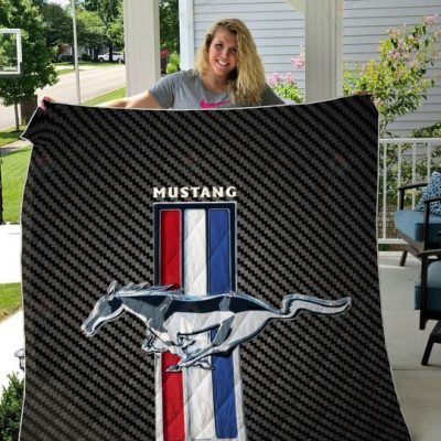 Ford Mustang Big Logo Quilt Blanket