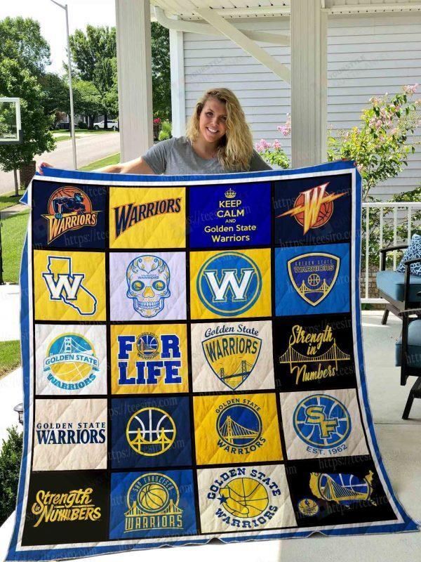 NBA Golden State Warriors Quilt Blanket V3 NBA Golden State Warriors Quilt Blanket V3