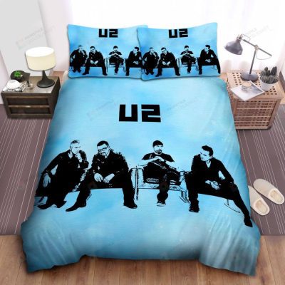U2 Vintage Blue Poster Bedding Set