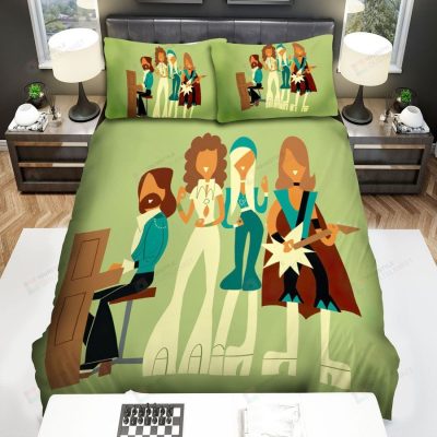 ABBA Members Fan Art Bedding Set ABBA Members Fan Art Bedding Set