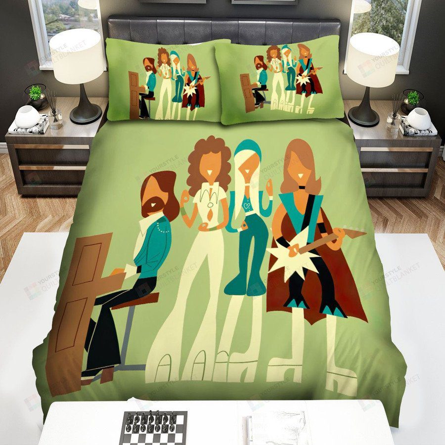 ABBA Members Fan Art Bedding Set ABBA Members Fan Art Bedding Set