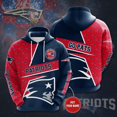 NFL New England Patriots Custom Name Special Pullover Hoodie