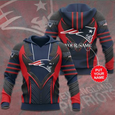 NFL New England Patriots Custom Name Special Pullover Hoodie V3