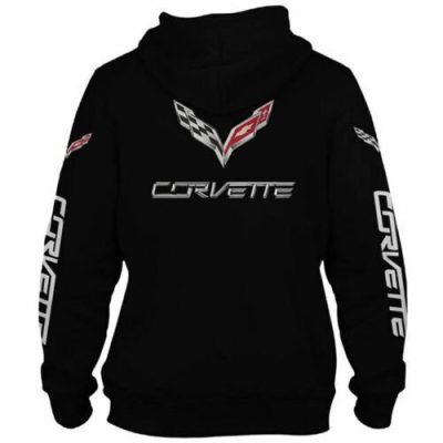 Chevrolet Corvette Skull Red Black Pullover Hoodie