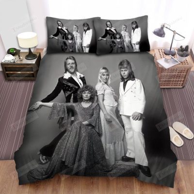 ABBA Members Black White Bedding Set ABBA Members Black White Bedding Set