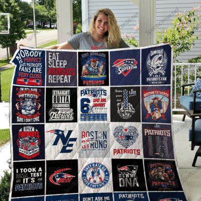 NFL New England Patriots Quilt Blanket V11