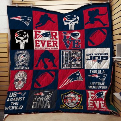 NFL New England Patriots Quilt Blanket V3