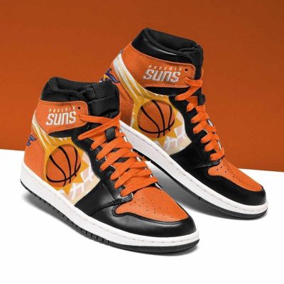 NBA Phoenix Suns Orange Black Air Jordan 1 High Sneakers