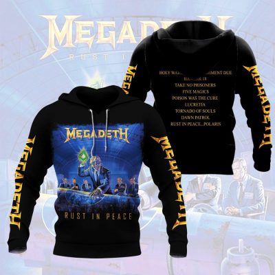 Megadeth Rust In Peace Black Pullover Hoodie