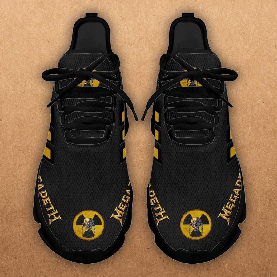 Megadeth Black Yellow Max Soul Shoes Megadeth Black Yellow Max Soul Shoes