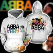 ABBA Fan Art White Pullover Hoodie