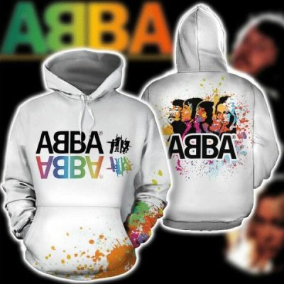 ABBA Fan Art White Pullover Hoodie