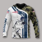 NFL New England Patriots White Camo Pullover Hoodie