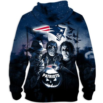 NFL New England Patriots Halloween Horror Night Pullover Hoodie