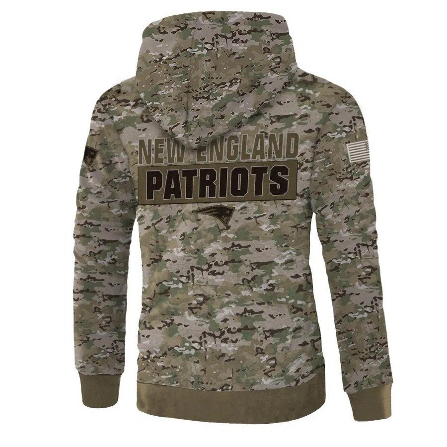 NFL New England Patriots Army Graphic Pullover Hoodie NFL New England Patriots Army Graphic Pullover Hoodie