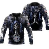 NFL New England Patriots Death Smoke Graphic Pullover Hoodie