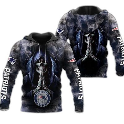NFL New England Patriots Death Smoke Graphic Pullover Hoodie