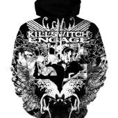 Killswitch Engage Black White Pullover Hoodie