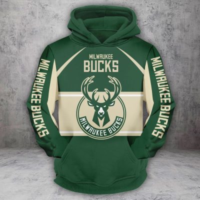 NBA Milwaukee Bucks Green Cream Fear The Deer Stand With Us Pullover Hoodie