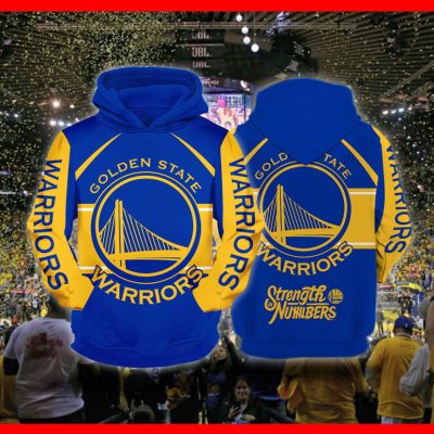 NBA Golden State Warriors Blue Yellow Pullover Hoodie V11 NBA Golden State Warriors Blue Yellow Pullover Hoodie V11