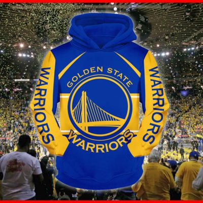 NBA Golden State Warriors Blue Yellow Pullover Hoodie V11