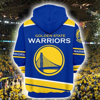 NBA Golden State Warriors Blue Yellow Pullover Hoodie V10