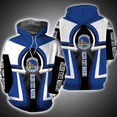 NBA Golden State Warriors Blute White Pullover Hoodie V6