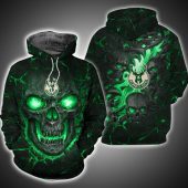 NBA Milwaukee Bucks Green Skull Pullover Hoodie