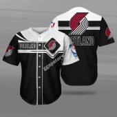 NBA Portland Trail Blazers Black White Baseball Jersey