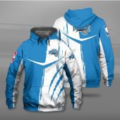 NBA Orlando Magic Blue White Scratch Pullover Hoodie V11