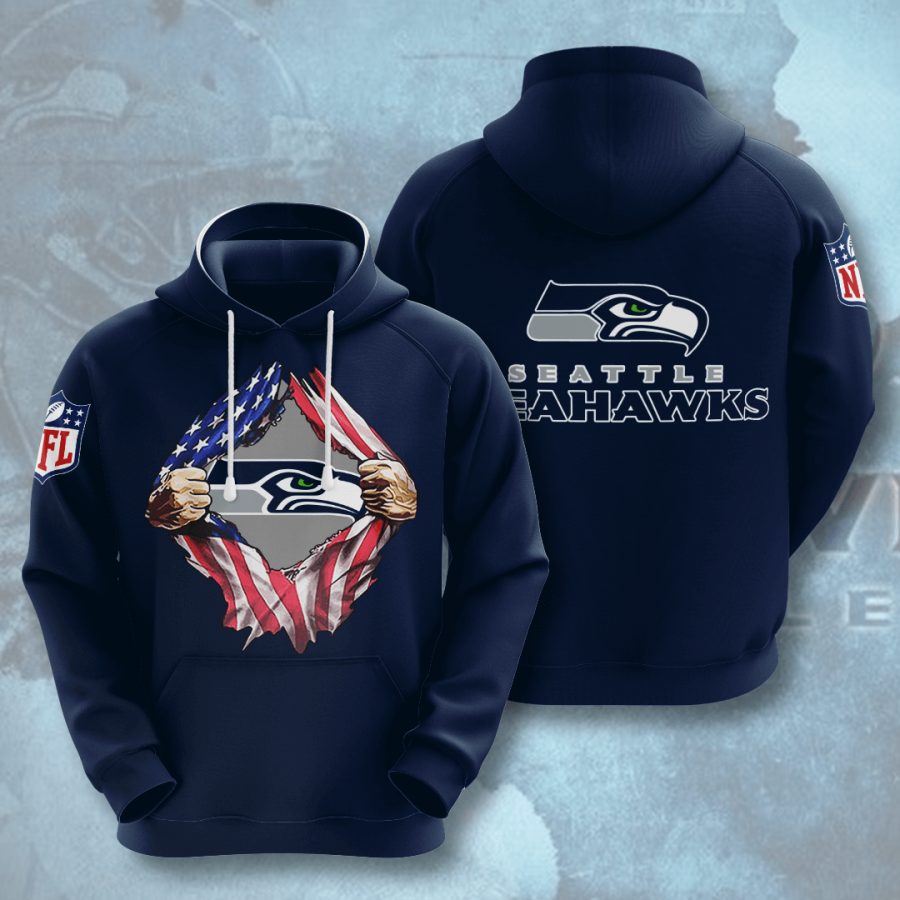 NFL Seattle Seahawks Tearing Open Logo Pullover Hoodie NFL Seattle Seahawks Tearing Open Logo Pullover Hoodie