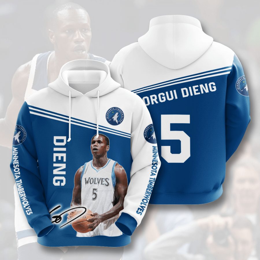 NBA Minnesota Timberwolves Gorgui Dieng Pullover Hoodie NBA Minnesota Timberwolves Gorgui Dieng Pullover Hoodie
