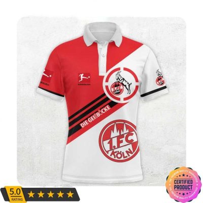 1. FC K?ln Bundesliga Red White Polo Shirt