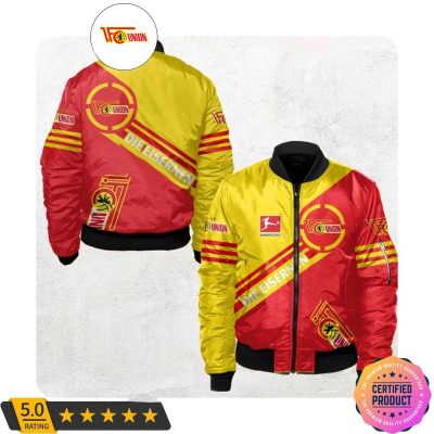 1. FC Union Berlin Bundesliga Red Yellow Bomber Jacket