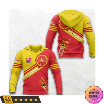 1. FC Union Berlin Bundesliga Yellow Red Pullover Hoodie