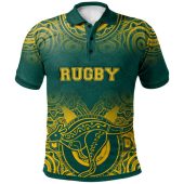 Australia Rugby Polo Shirt - Aboriginal Inspired Wallabies