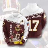 NFL Washington Redskins Terry McLaurin Burgundy White Pullover Hoodie